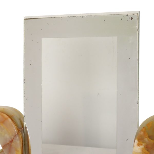 Grote Art Deco Fotolijst Schilderij Onyx Marmer met Spiegelrand