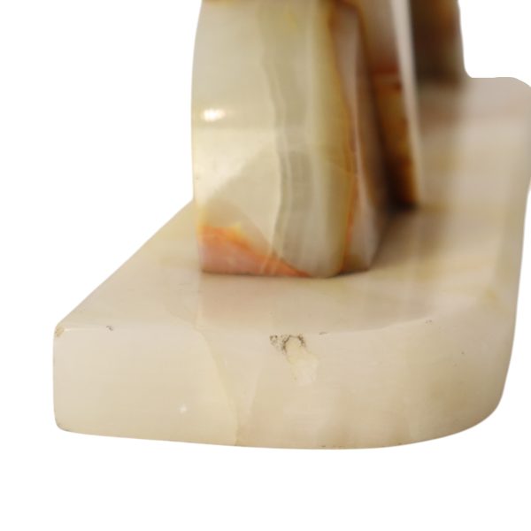 Grote Art Deco Fotolijst Schilderij Onyx Marmer met Spiegelrand
