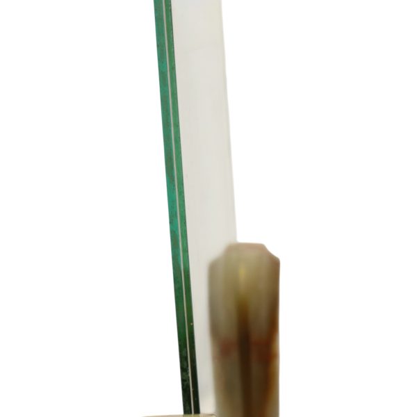 Grote Art Deco Fotolijst Schilderij Onyx Marmer met Spiegelrand