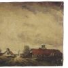 Charmant Schilderij Boerderij Landschap Gesigneerd Wittouck 60x80cm