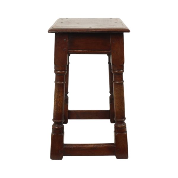 Antieke Massief Eiken Kruk Engelse Joint Stool 19de Eeuw