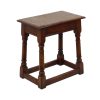 Antieke Massief Eiken Kruk Engelse Joint Stool 19de Eeuw