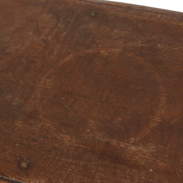 Antieke Massief Eiken Kruk Engelse Joint Stool 19de Eeuw