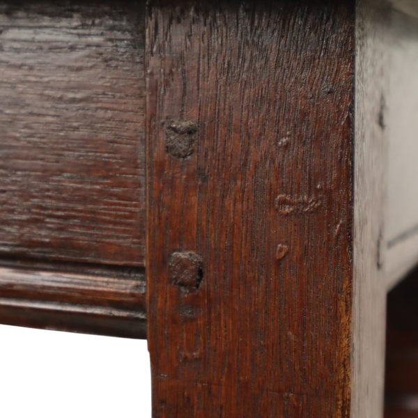 Antieke Massief Eiken Kruk Engelse Joint Stool 19de Eeuw