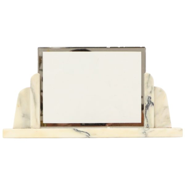 Grote Art Deco Fotolijst Marmer Glas met Spiegelrand 39cm Grote Art Deco Fotolijst Marmer Glas met Spiegelrand 39cm