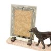 Grote Marmeren Art Deco Fotolijst met Windhond Jaren 30 Grote Marmeren Art Deco Fotolijst met Windhond Jaren 30