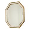 Grote Achthoekige Deknudt Spiegel Hollywood Regency Stijl