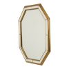 Grote Achthoekige Deknudt Spiegel Hollywood Regency Stijl