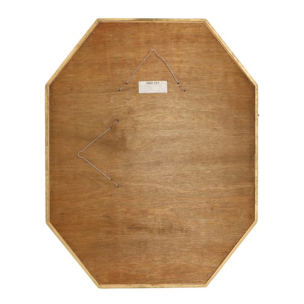 Grote Achthoekige Deknudt Spiegel Hollywood Regency Stijl