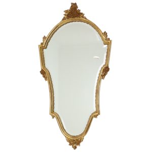 Klassieke Gouden Deknudt Kuifspiegel Facet Louis XVI 94cm