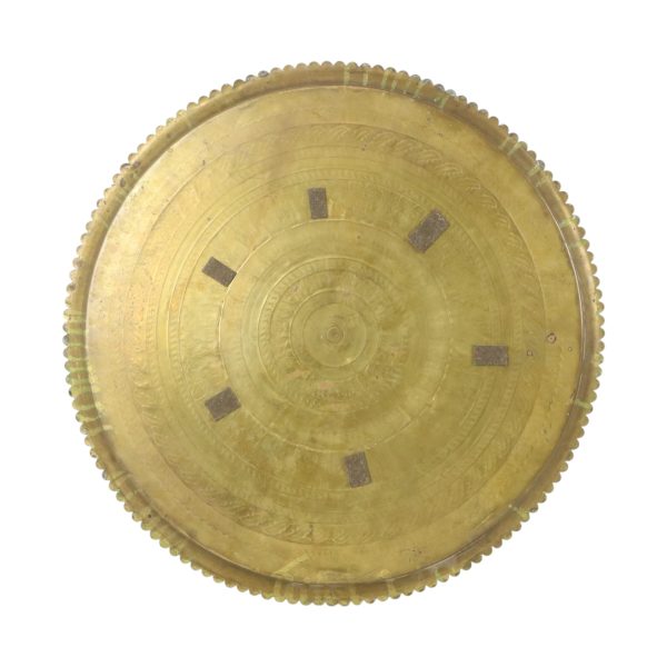 Groot Oosters Messing Dienblad Floraal Geometrisch Patroon 58cm Groot Oosters Messing Dienblad Floraal Geometrisch Patroon 58cm