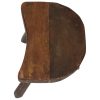 Rustieke Houten Driepoot Melkkruk Wabi Sabi Frankrijk 43cm