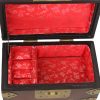 Oude Houten Chinese Juwelenkist Sierraden Doos Jade Messing Oude Houten Chinese Juwelenkist Sierraden Doos Jade Messing