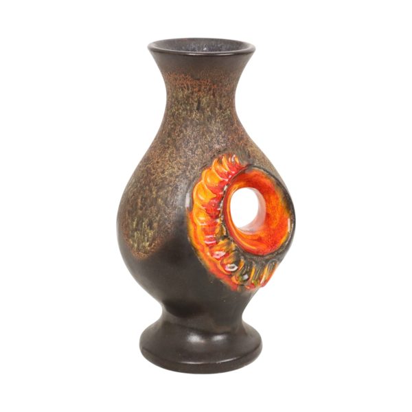 Zeldzame Oranje Fat Lava Vaas West Germany Walter Gerhards 26cm