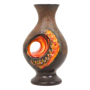 Zeldzame Oranje Fat Lava Vaas West Germany Walter Gerhards 26cm