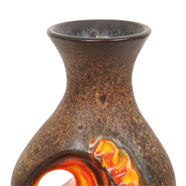 Zeldzame Oranje Fat Lava Vaas West Germany Walter Gerhards 26cm
