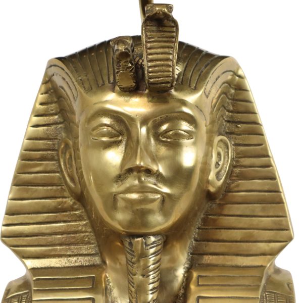 Vintage Messing Farao Tafellamp Hollywood Regency 56cm