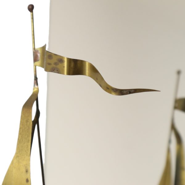 Koperen en Messing Boot Design Spiegel Daniel D'Haeseleer 1970s
