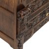 Vintage Eiken Gesculpteerde Kast Ladekast Mythische Figuren Vintage Eiken Gesculpteerde Kast Ladekast Mythische Figuren