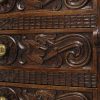 Vintage Eiken Gesculpteerde Kast Ladekast Mythische Figuren Vintage Eiken Gesculpteerde Kast Ladekast Mythische Figuren