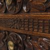 Vintage Eiken Gesculpteerde Kast Ladekast Mythische Figuren Vintage Eiken Gesculpteerde Kast Ladekast Mythische Figuren