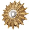 Vintage Zonnespiegel Sunburst Spiegel Bladgoud Hars 56cm