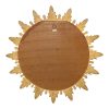 Vintage Zonnespiegel Sunburst Spiegel Bladgoud Hars 56cm