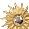Vintage Gouden Zonnespiegel Sunburst Convex Spiegel 54cm