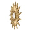 Vintage Gouden Zonnespiegel Sunburst Convex Spiegel 54cm