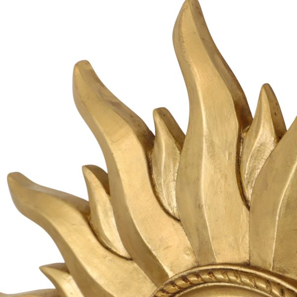 Vintage Gouden Zonnespiegel Sunburst Convex Spiegel 54cm