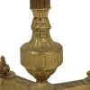 Vintage Messing Tafeltje met Rond Onyx Marmeren Blad