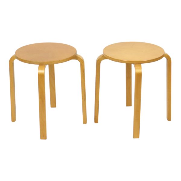 Set van 2 Vintage Ikea Frosta Krukken Beukenhout Jaren 90 Set van 2 Vintage Ikea Frosta Krukken Beukenhout Jaren 90