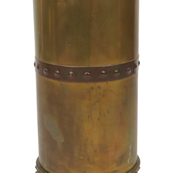 Unieke Obus Paraplubak XL Trench Art 1915 WO1 Leeuwenkoppen Unieke Obus Paraplubak XL Trench Art 1915 WO1 Leeuwenkoppen