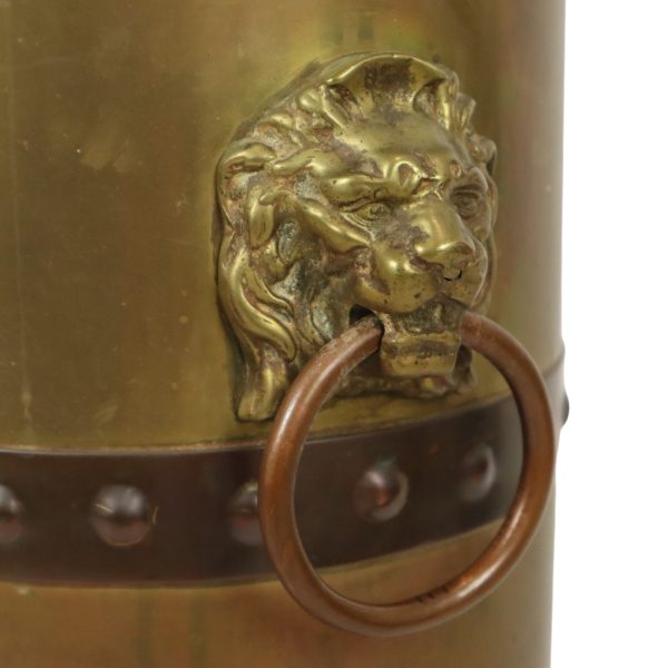 Unieke Obus Paraplubak XL Trench Art 1915 WO1 Leeuwenkoppen Unieke Obus Paraplubak XL Trench Art 1915 WO1 Leeuwenkoppen