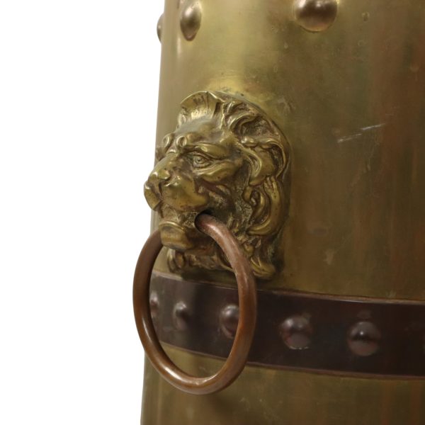 Unieke Obus Paraplubak XL Trench Art 1915 WO1 Leeuwenkoppen Unieke Obus Paraplubak XL Trench Art 1915 WO1 Leeuwenkoppen