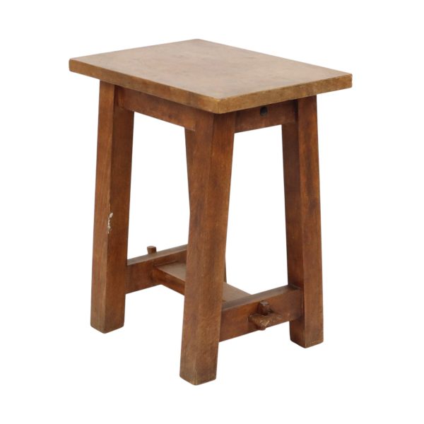 Charmante Oude Houten Kruk Zuid Frankrijk Rustiek Fifties Charmante Oude Houten Kruk Zuid Frankrijk Rustiek Fifties