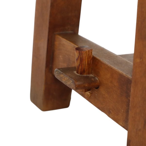Charmante Oude Houten Kruk Zuid Frankrijk Rustiek Fifties Charmante Oude Houten Kruk Zuid Frankrijk Rustiek Fifties