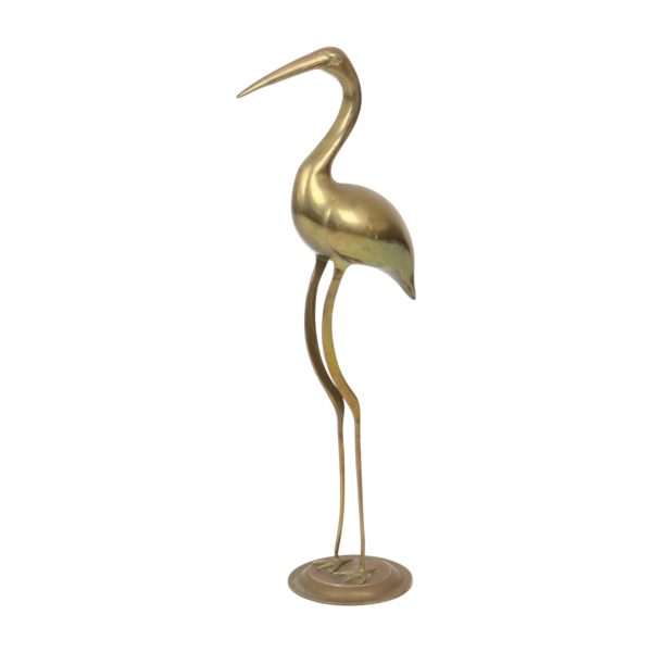 Grote Messing Kraanvogel Hollywood Regency Design 61cm Grote Messing Kraanvogel XL Hollywood Regency Design 61cm