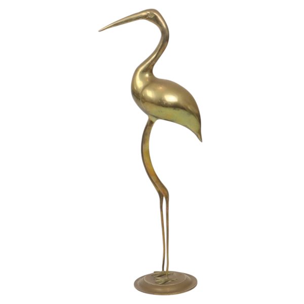 Grote Messing Kraanvogel Hollywood Regency Design 61cm Grote Messing Kraanvogel XL Hollywood Regency Design 61cm