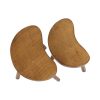 Vintage Houten Krukjes Niervormige Nesttafels Massief Hout