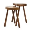 Vintage Houten Krukjes Niervormige Nesttafels Massief Hout