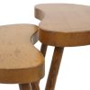Vintage Houten Krukjes Niervormige Nesttafels Massief Hout