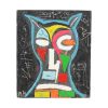 Abstract Schilderij op Doek Uil Hedendaagse Kunst 55cm Abstract Schilderij op Doek Uil Hedendaagse Kunst 55cm