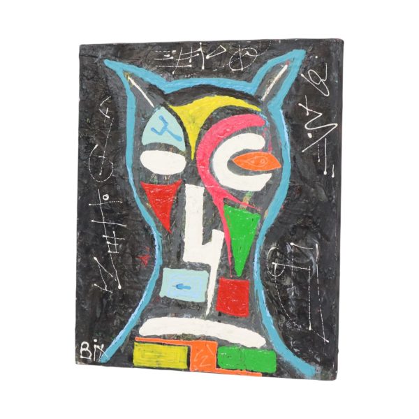 Abstract Schilderij op Doek Uil Hedendaagse Kunst 55cm Abstract Schilderij op Doek Uil Hedendaagse Kunst 55cm