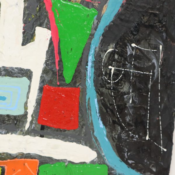 Abstract Schilderij op Doek Uil Hedendaagse Kunst 55cm Abstract Schilderij op Doek Uil Hedendaagse Kunst 55cm