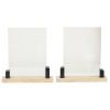 Set van 2 Art Deco Fotolijsten Zwart Beige Marmer 26cm