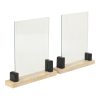 Set van 2 Art Deco Fotolijsten Zwart Beige Marmer 26cm