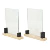 Set van 2 Art Deco Fotolijsten Zwart Beige Marmer 26cm