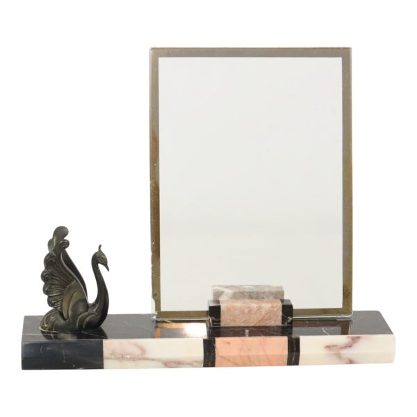 Set Grote Marmeren Art Deco Fotolijsten met Vogels Jaren 30