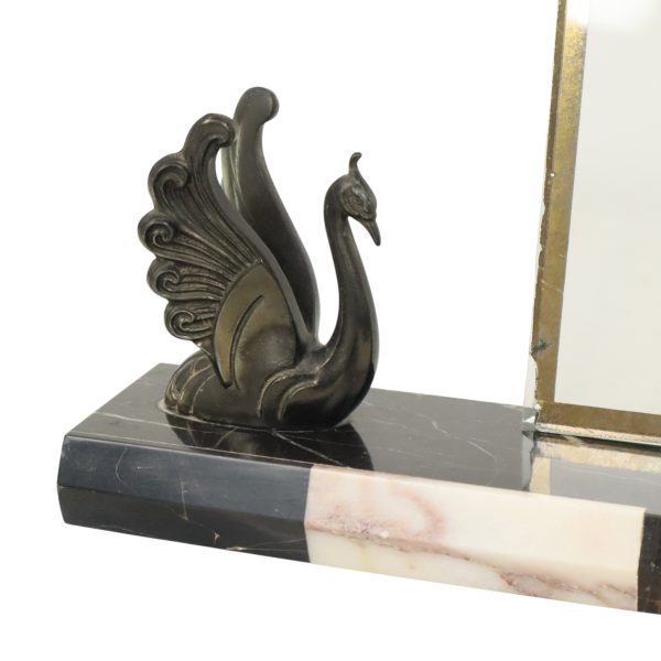Set Grote Marmeren Art Deco Fotolijsten met Vogels Jaren 30